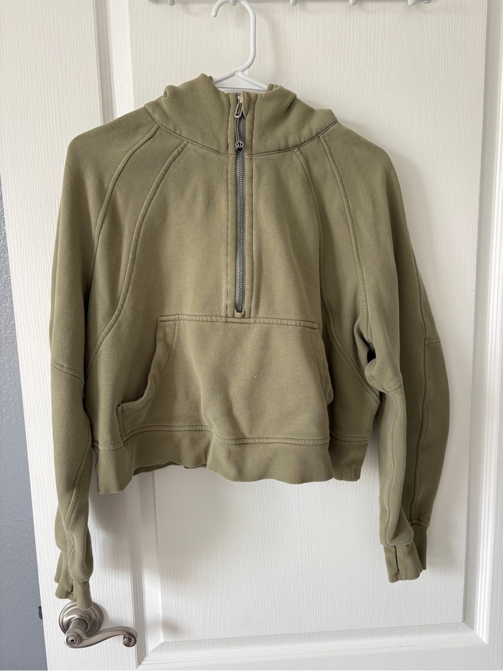 lululemon athletica Olive Half-Zip Hooded Women's Sweater